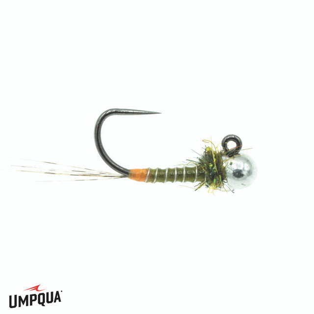 Umpqua Czech Bomb Jig (olive, brown and black)