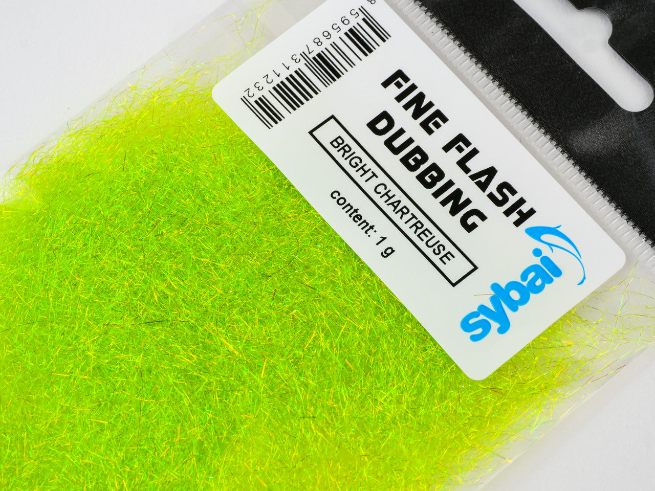 Bright Chartreuse Sybai Fine Flash Dubbing