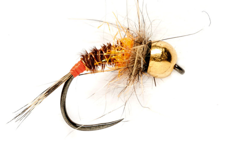 MNFT 10PCS Orange Nymph Pheasant Wings Mosquito Dry Hook Bass Fly