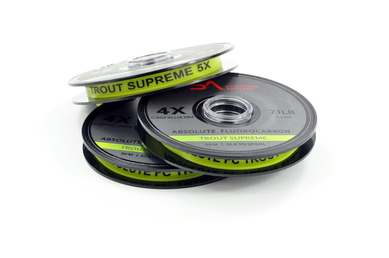 SF Clear Fluorocarbon Tippet Line Fly Fishing Tippets Leaders Trout 75M  100M 0X 1X 2X 3X 4X 5X 6X 7X