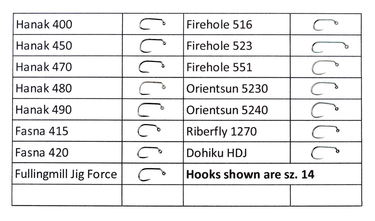 Fasna Competition Fly Hook F-415 Wide Gap Jig (30 pack)