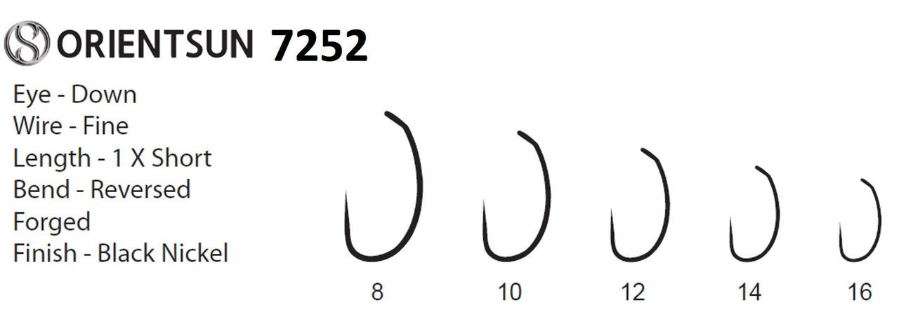 Orientsun 7252 Barbless Light Wire Scud-Caddis-Czech Nymph Hooks