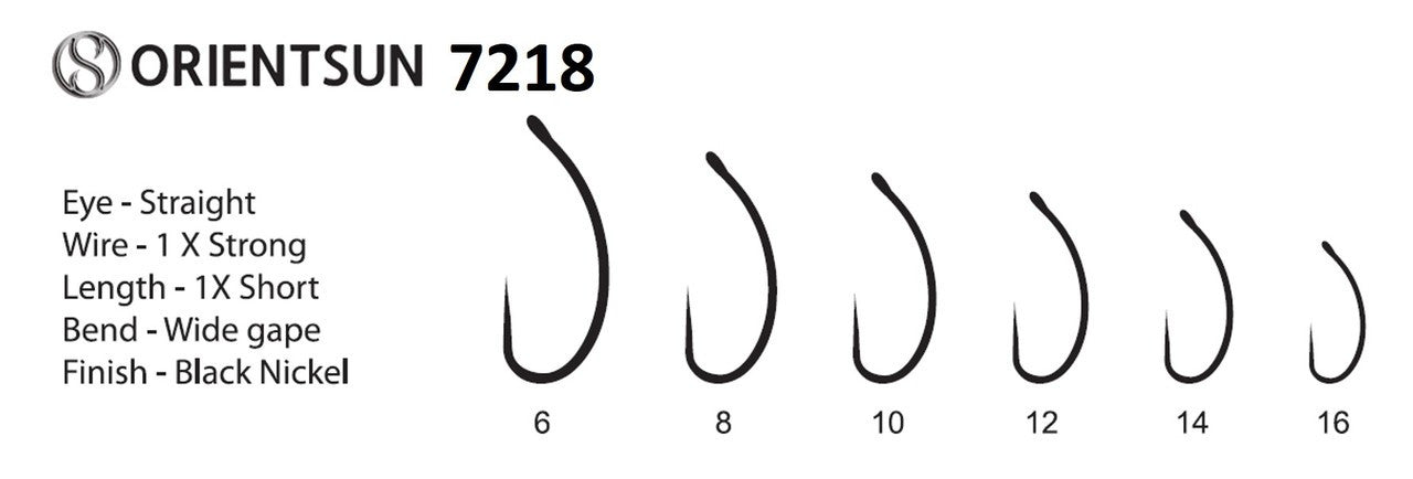 Orientsun 7218 Klinkhammer Barbless Fly Hook