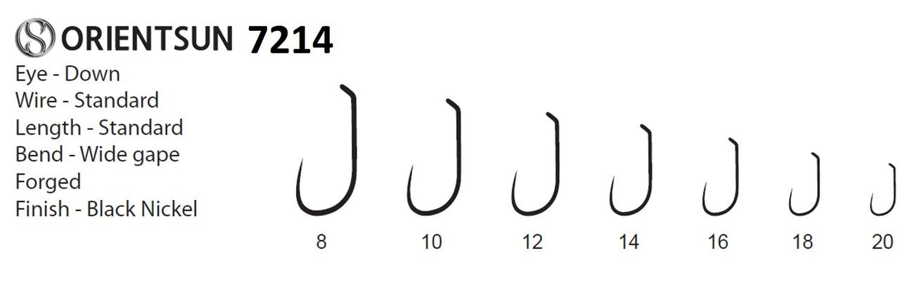 Orientsun 7214 Light Wire Dry Fly Hook