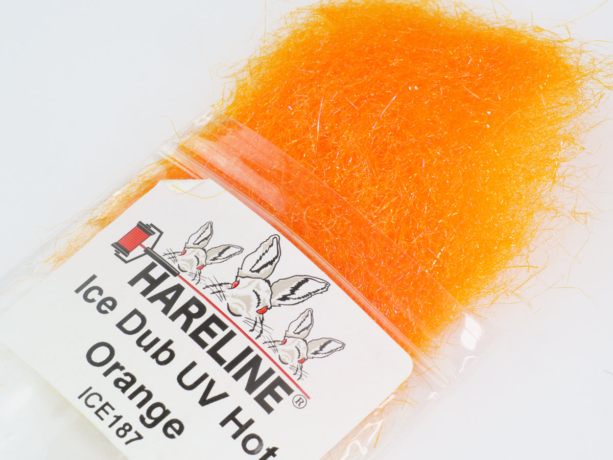 Hareline Dubbing Bucktails - Large Northern Hot Orange Fly Tying Materials