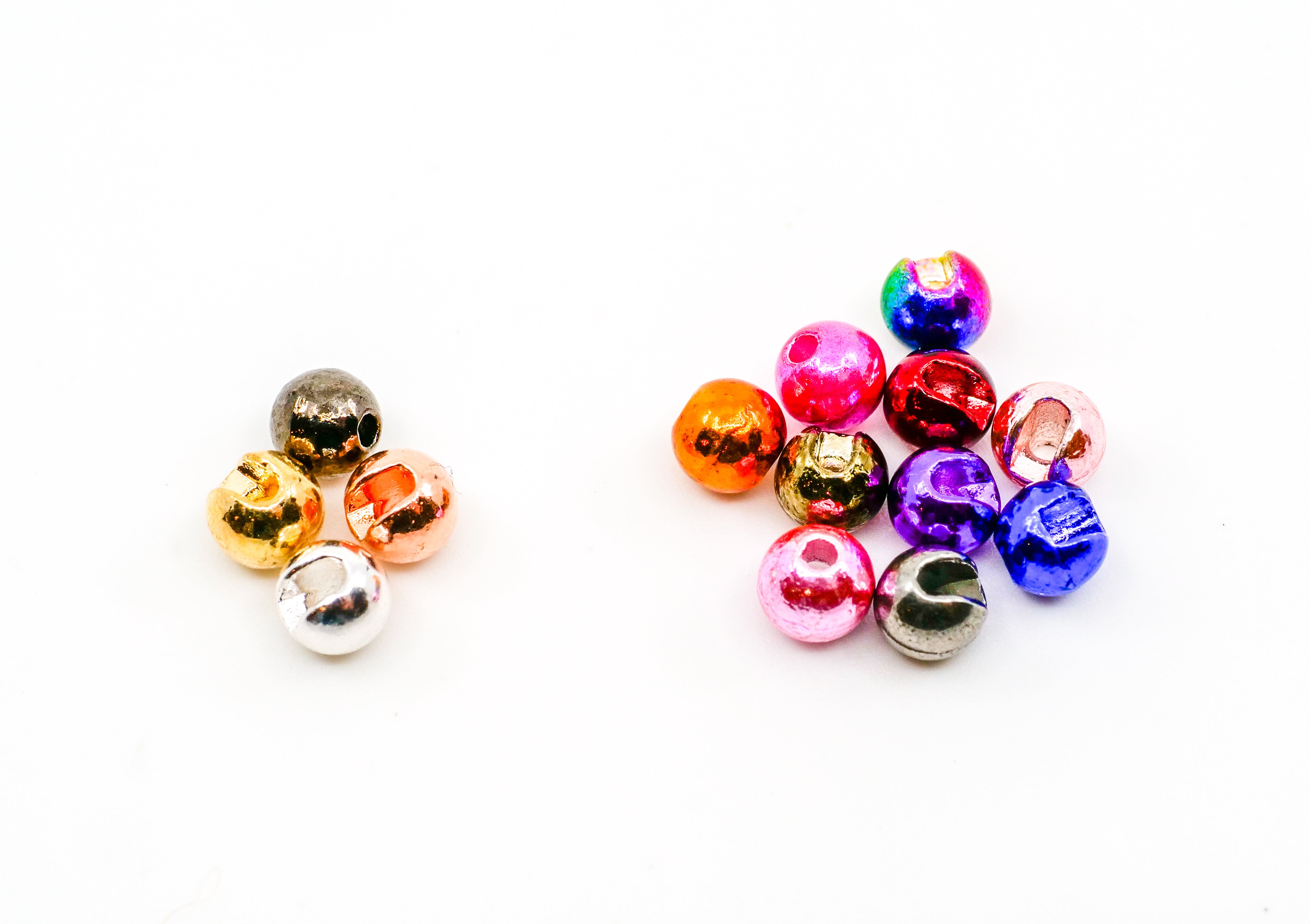 50 Pcs 4.6mm Tungsten Slotted Beads For Fly Tying - Brass Fishing Weight Beads