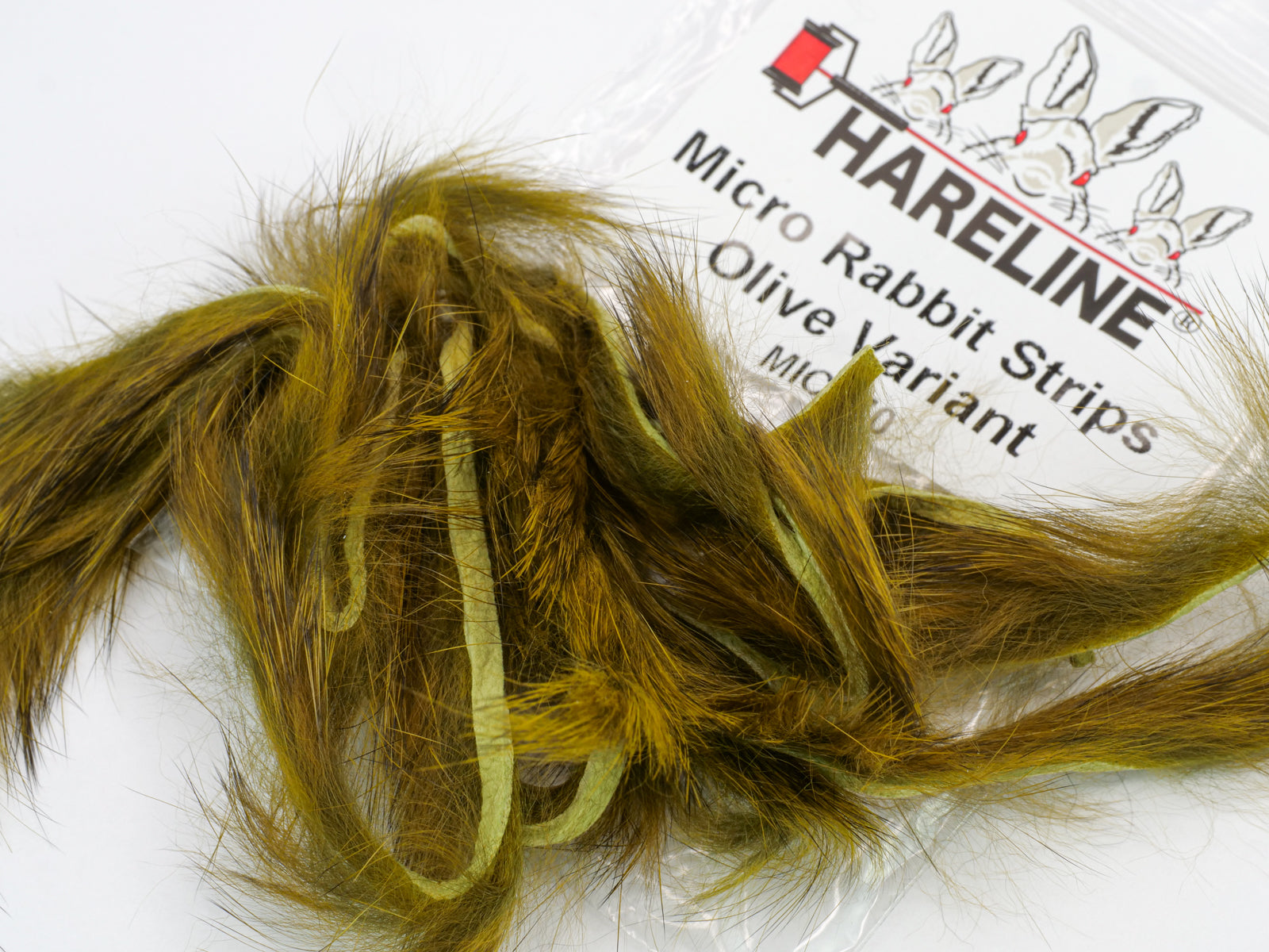 Bandelettes De Lapin Olive Foncée Pour Montage De Mouches De Pêche – 3x 4mm