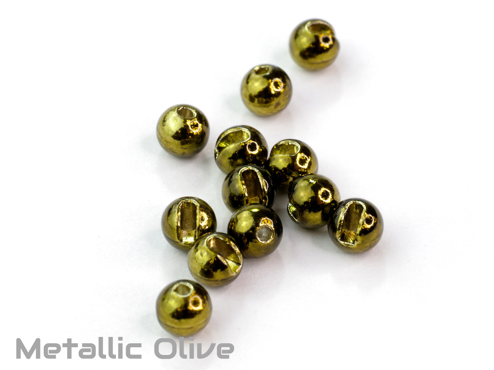 Premium Metallic Olive Brass Beads For Fly Tying – 7 Sizes To Choose From, 25 Count Pack