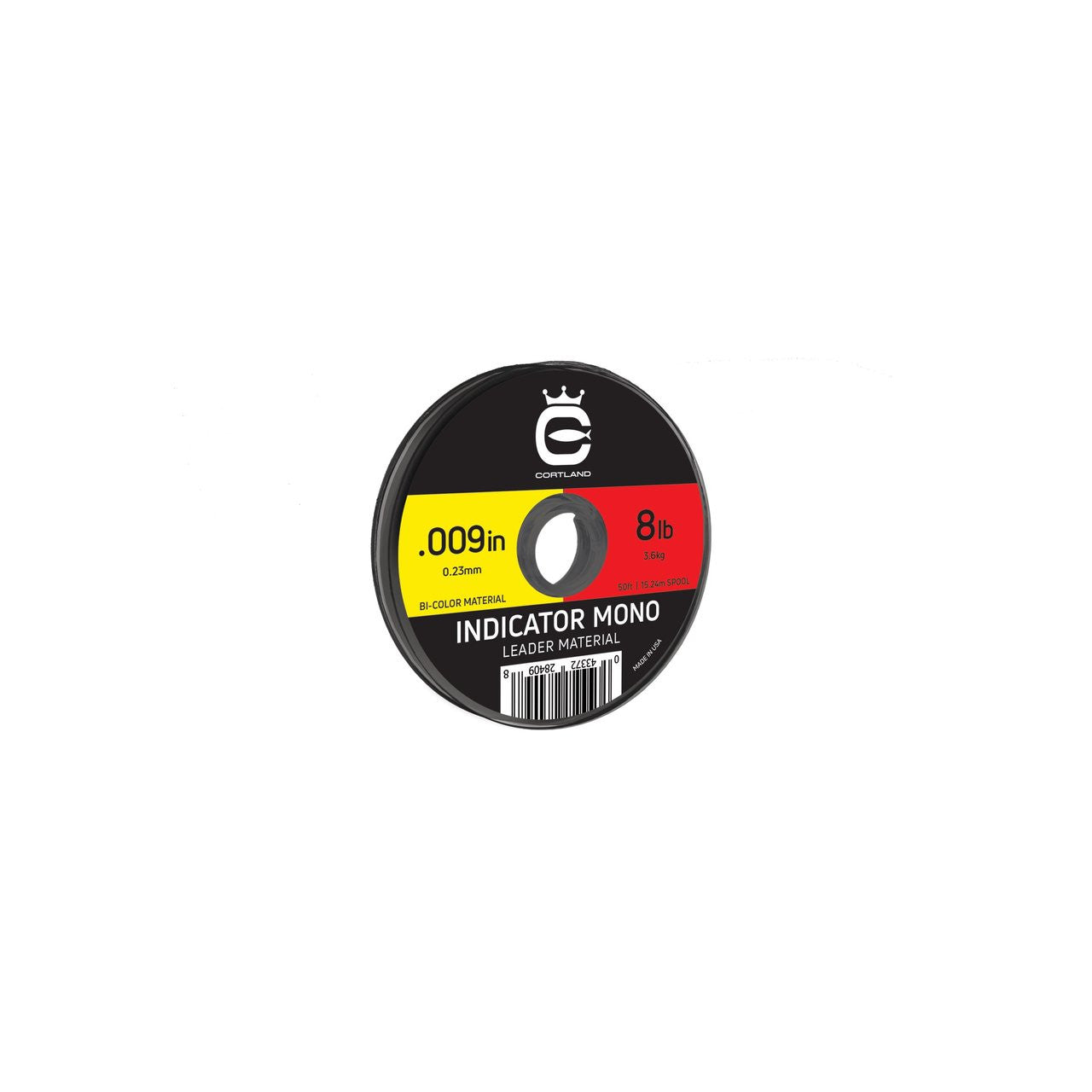 Cortland Indicator Mono (Bi-Color, Yellow and White) 50ft Spools