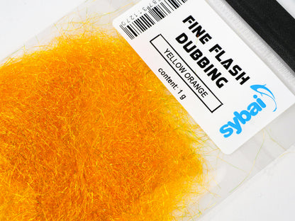 Yellow Orange Sybai Fine Flash Dubbing