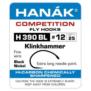 Hanak H 390 BL Klinkhammer curved dry fly hook