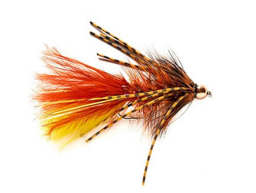 Tungsten Rubber Legged Bugger (Brown and Yellow)